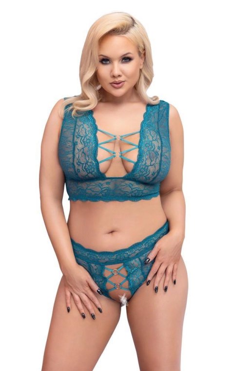 Bra Set teal 3XL Cottelli CURVES