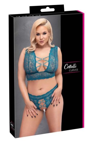 Bra Set teal XL Cottelli CURVES