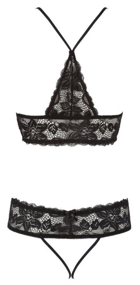 Top and String black L Cottelli LINGERIE