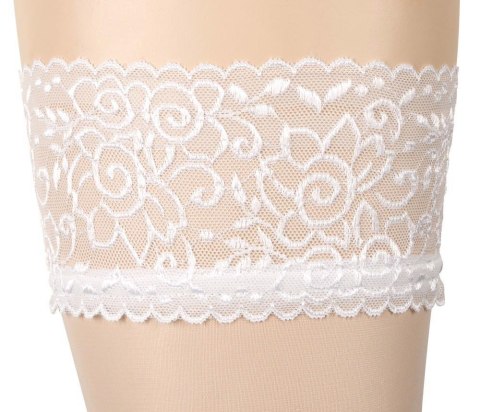 Hold-up Stockings white 5 Cottelli LEGWEAR