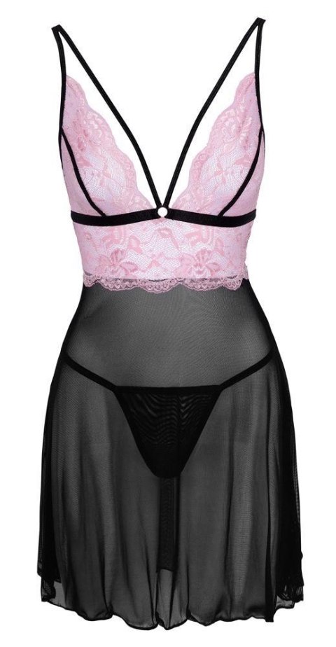 Babydoll black/pink S Cottelli LINGERIE