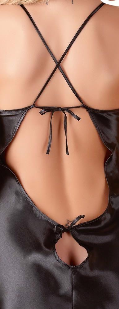 Satin Chemise Black XXL Cottelli LINGERIE