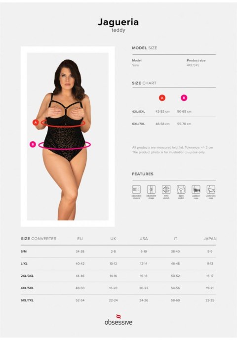 Bielizna-Jagueria body otwarte 4XL/5XL Obsessive