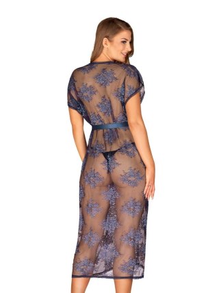 Bielizna-Flowlace peniuar niebieski L/XL Obsessive