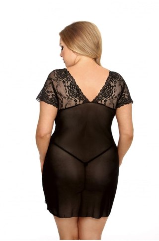 Marina black chemise L+ ( czarna halka ) Anais