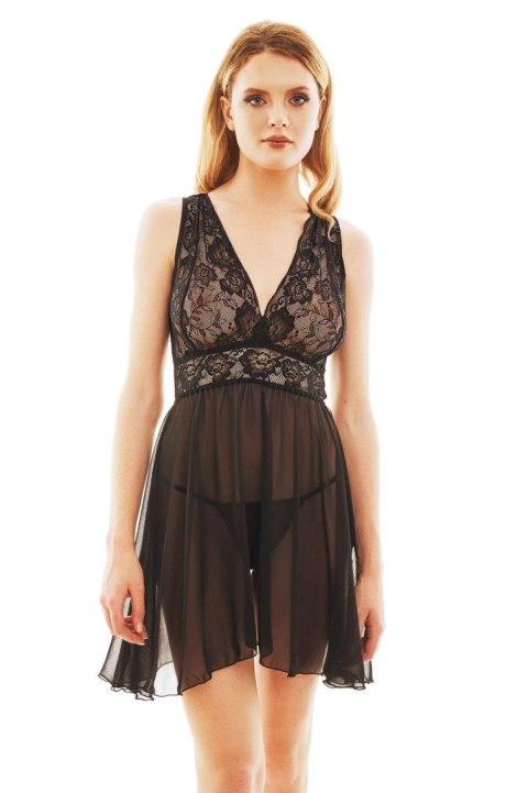 MARGARITHA BLACK CHEMISE S/M Anais