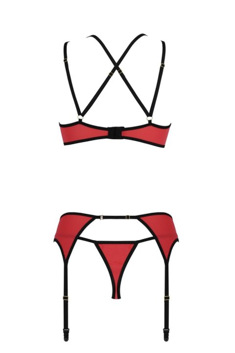 Bielizna-MAGNOLIA SET red L/XL Casmir