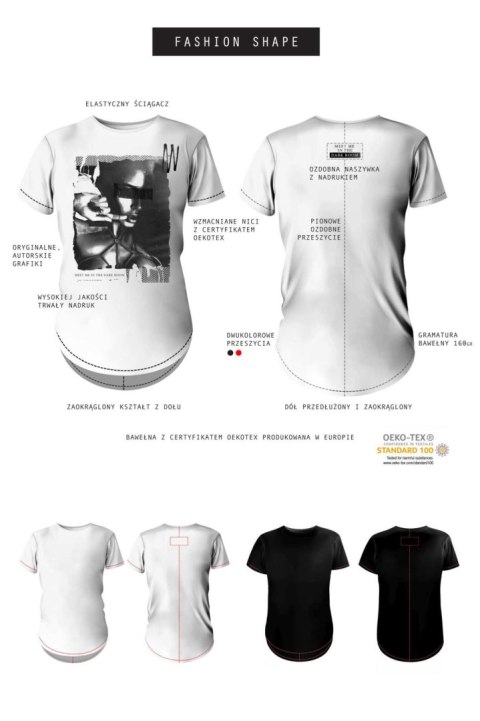 T-shirt men white S fashion Demoniq