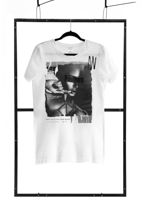 T-shirt men white S regular Demoniq