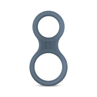 Boners Silicone Cock Ring And Ball Stretcher - Grey Boners