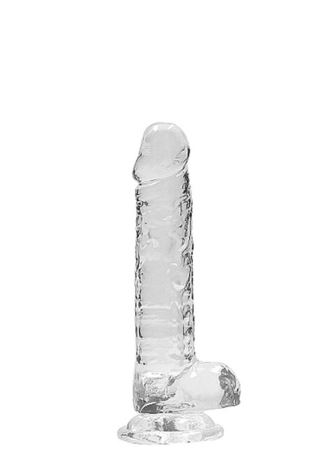 7"" / 18 cm Realistic Dildo With Balls - Transparent RealRock