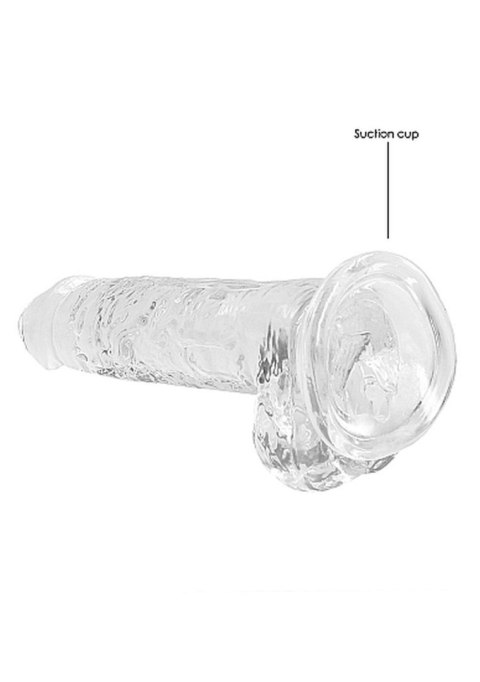 7"" / 18 cm Realistic Dildo With Balls - Transparent RealRock