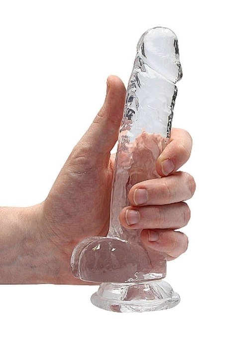 7"" / 18 cm Realistic Dildo With Balls - Transparent RealRock