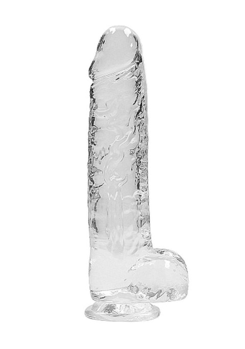 9"" / 23 cm Realistic Dildo With Balls - Transparent RealRock