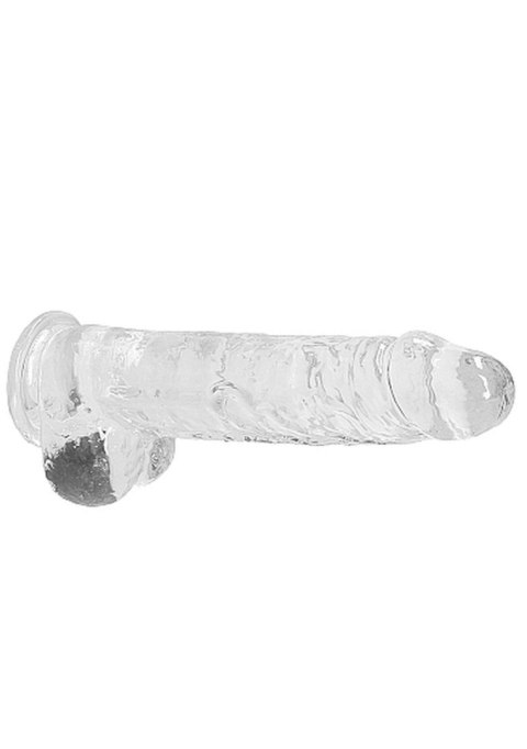 9"" / 23 cm Realistic Dildo With Balls - Transparent RealRock