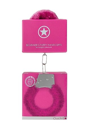 Beginner""s Handcuffs Furry - Pink Ouch!