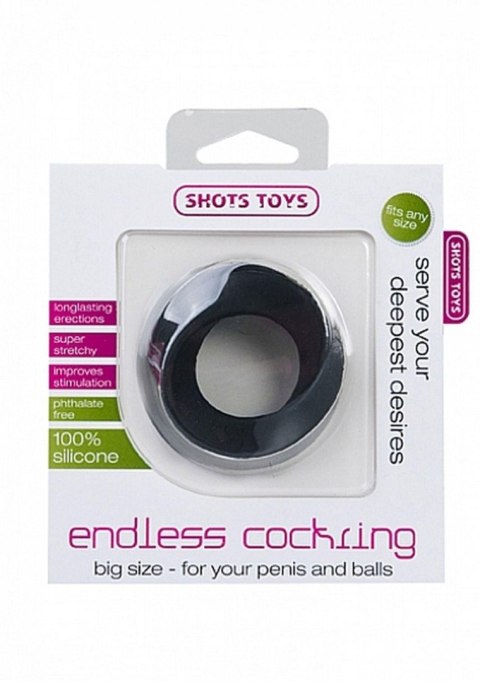 Endless Cockring - Big - Black ShotsToys