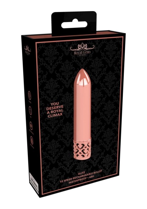 Glitz - Rechargeable ABS Bullet - Rose Gold Royal Gems