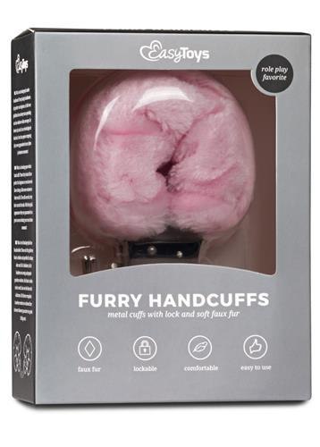 Kajdanki-Furry Handcuffs - Pink EasyToys