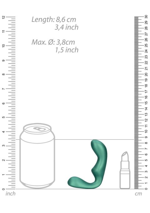 Pointed Vibrating Prostate Massager with Remote Control - Metallic Green Ouch!