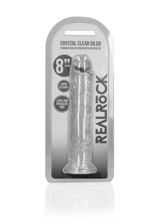 Straight Realistic Dildo with Suction Cup - 8'' / 20 RealRock