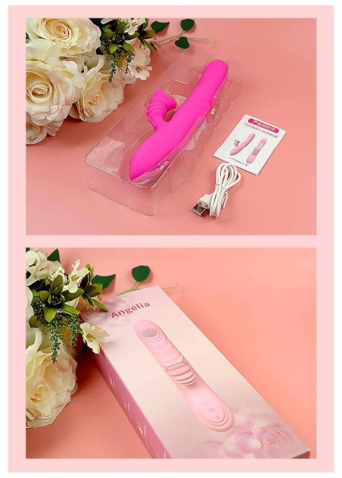 Wibrator-Angelia USB 3 functions of thrusting / 20 vibrations Pink B - Series Lyla