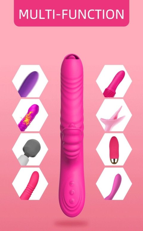 Wibrator-Angelia USB 3 functions of thrusting / 20 vibrations Pink B - Series Lyla