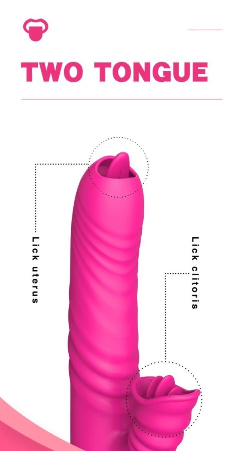 Wibrator-Angelia USB 3 functions of thrusting / 20 vibrations Pink B - Series Lyla