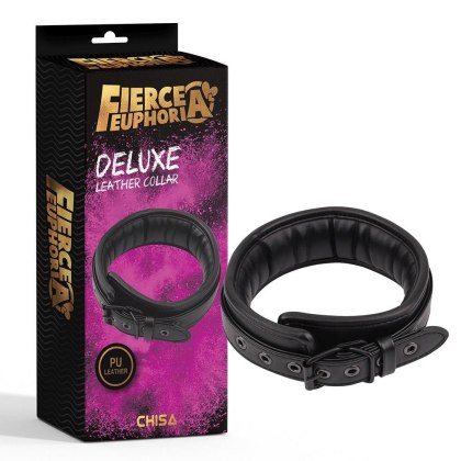 Deluxe Leather Collar Fierce Euphoria