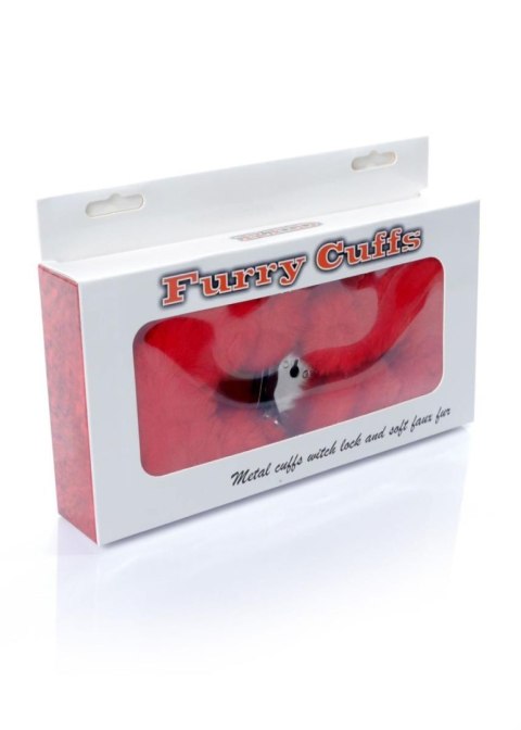 Kajdanki Fetish B - Series- Furry Cuffs Red Fetish B - Series