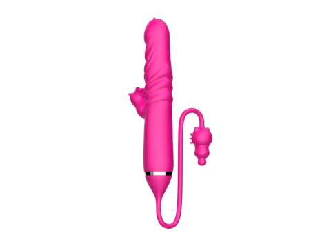 Tongue licking Triple Stimulation Thrusting Vibrator B - Series Cute