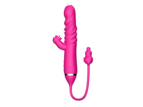 Tongue licking Triple Stimulation Thrusting Vibrator B - Series Cute