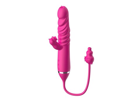 Tongue licking Triple Stimulation Thrusting Vibrator B - Series Cute