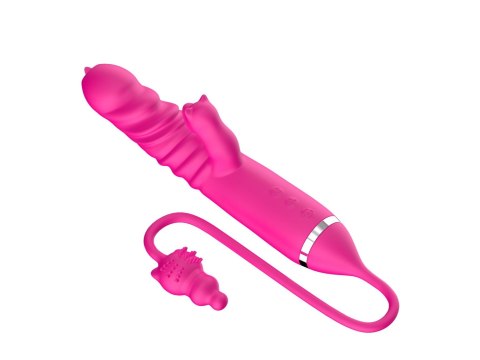 Tongue licking Triple Stimulation Thrusting Vibrator B - Series Cute