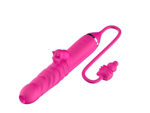 Tongue licking Triple Stimulation Thrusting Vibrator B - Series Cute