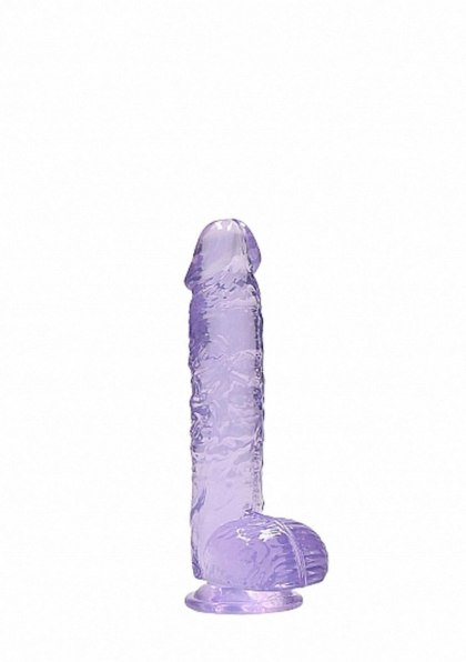 6"" / 15 cm Realistic Dildo With Balls - Purple RealRock