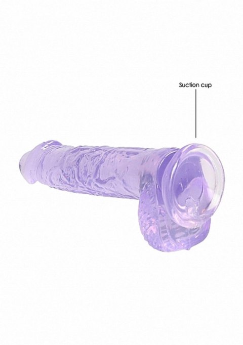 6"" / 15 cm Realistic Dildo With Balls - Purple RealRock