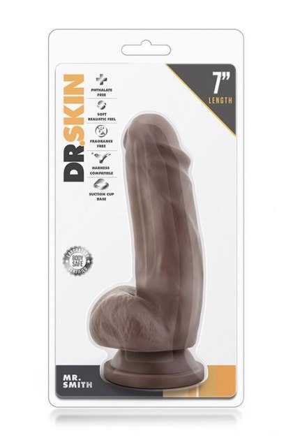 DR. SKIN MR. SMITH 7INCH DILDO CHOCOLATE Blush