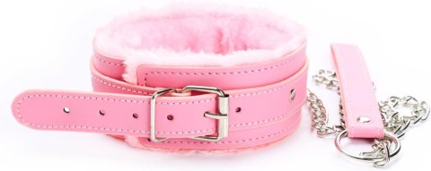 Fetish Fever - Collar with leash - Pink Fetish Fever