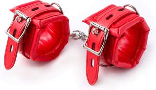 Fetish Fever - Cuffs with chain - Red Fetish Fever