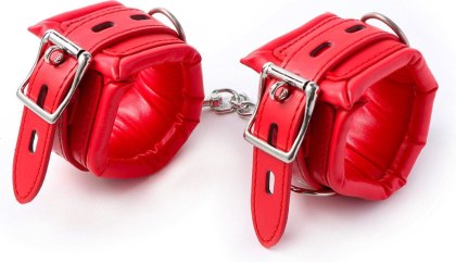 Fetish Fever - Cuffs with chain - Red Fetish Fever