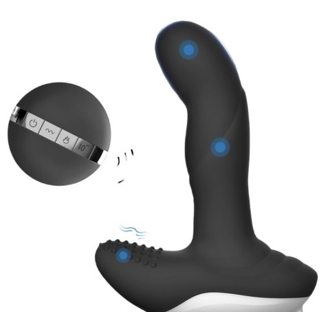 Luxury Play Prostate Stimulator - Silicone Usb Massager - 7 Function - Pulsator - Heating - Black Luxury Play