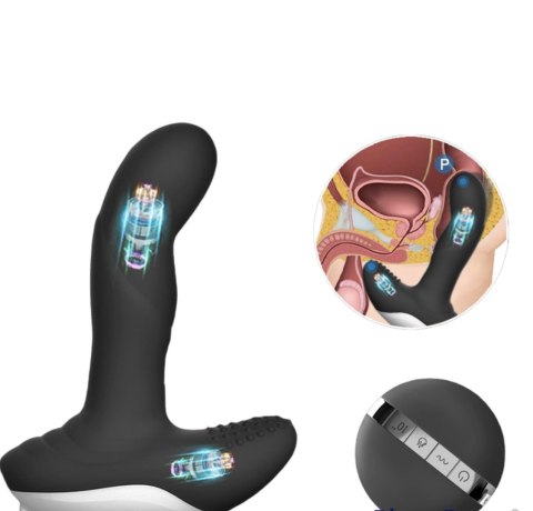 Luxury Play Prostate Stimulator - Silicone Usb Massager - 7 Function - Pulsator - Heating - Black Luxury Play