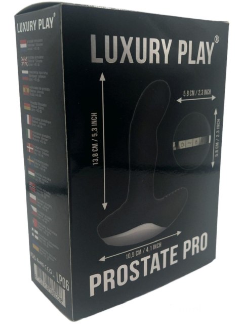 Luxury Play Prostate Stimulator - Silicone Usb Massager - 7 Function - Pulsator - Heating - Black Luxury Play