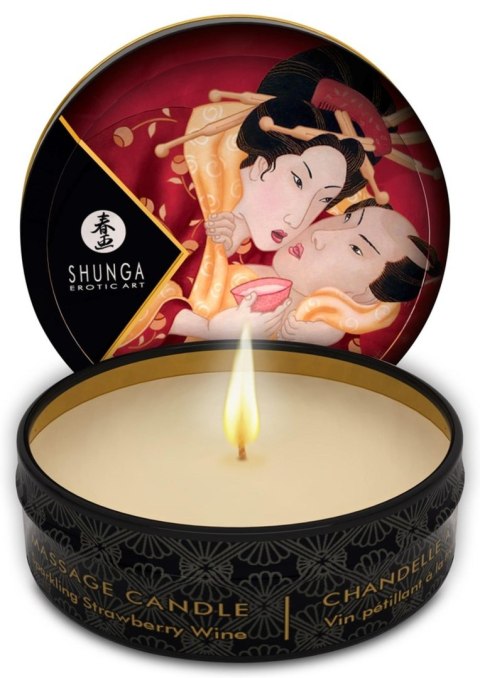 Mini Massage Candle Strawberry Sparkling Wine Shunga