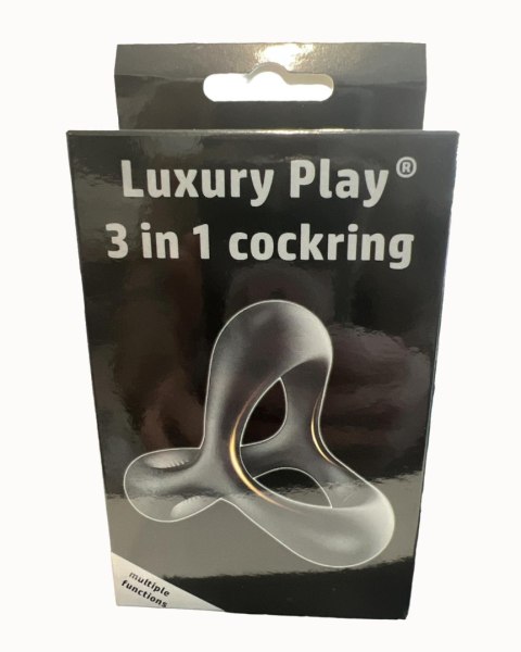 Ring- 3in1 Cockring Black Luxury Play