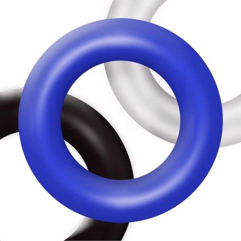 Ring-Donut Cockring 3 Pack-3 colors blue/clear/black Power Escorts