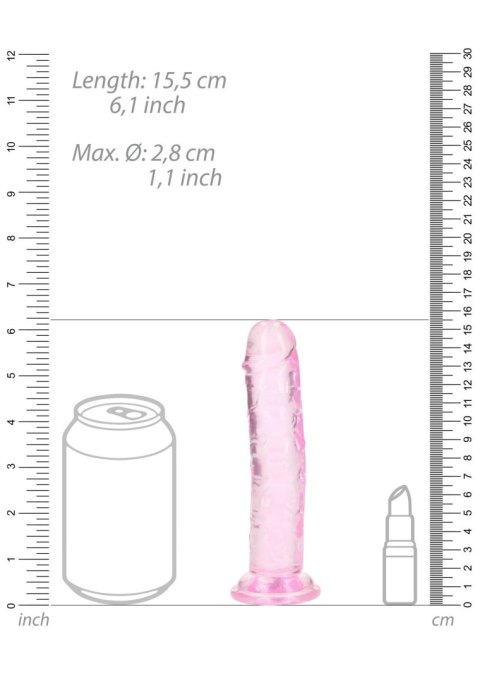 Straight Realistic Dildo with Suction Cup - 6'' / 14,5 RealRock