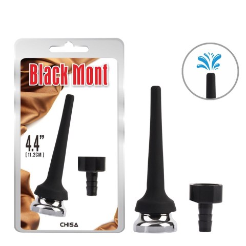 Tapered Silicone Enema Attachment Black Mont