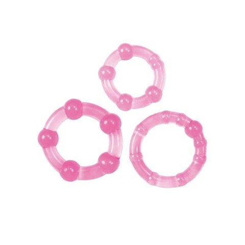 Kit di 3 anelli fallici Timeless Stud (rosa) Toyz4lovers